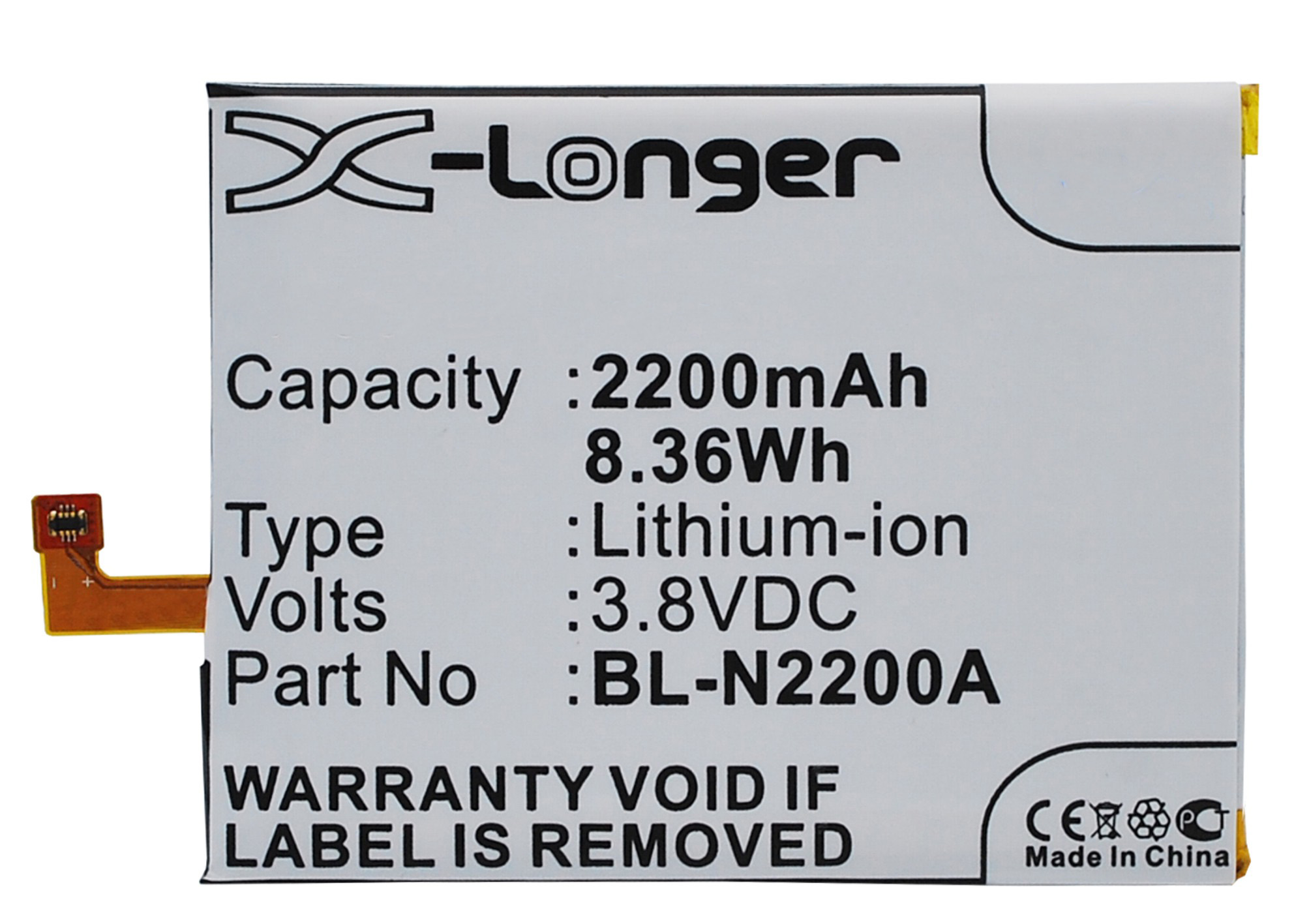Synergy Digital Battery Compatible With GIONEE BL-N2200A Cellphone Battery - (Li-Pol, 3.8V, 2200 mAh / 8.36Wh)