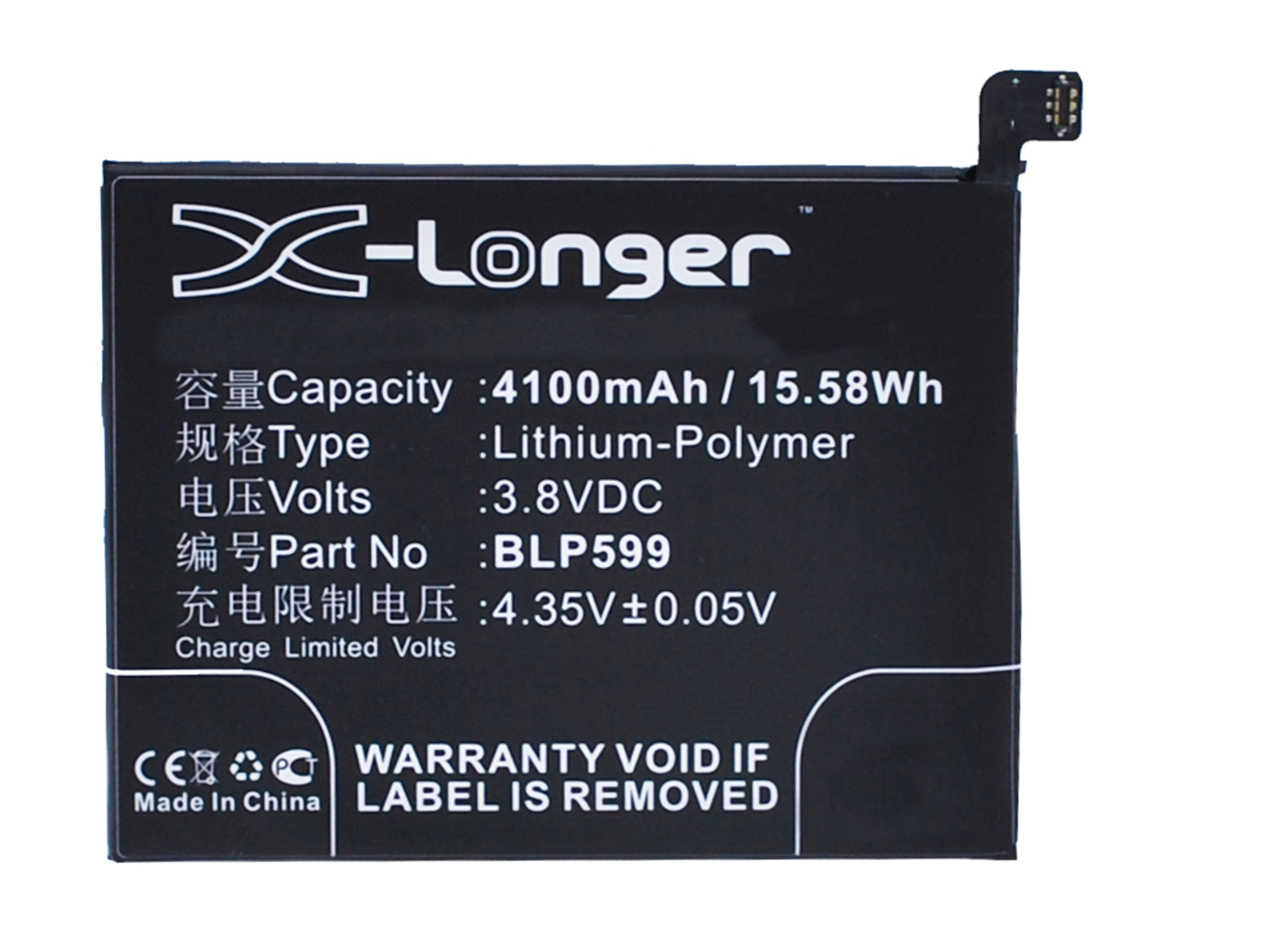 Synergy Digital Battery Compatible With OPPO BLP599 Cellphone Battery - (Li-Pol, 3.8V, 4100 mAh / 15.58Wh)