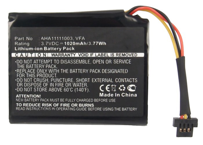 Synergy Digital GPS Battery, Compatible with TomTom AHA11111003 GPS Battery (Li-ion, 3.7V, 1020mAh)