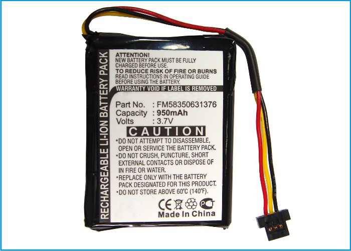 Synergy Digital Battery Compatible With TomTom FM58350631376 GPS Battery - (Li-Ion, 3.7V, 950 mAh)