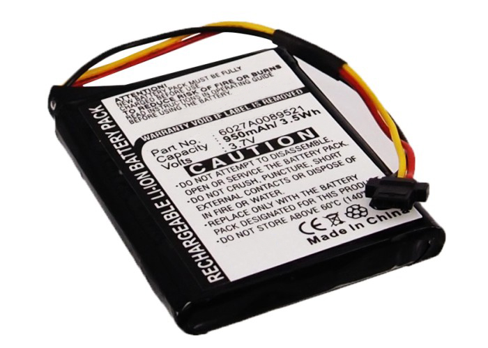 Synergy Digital GPS Battery, Compatible with TomTom 6027A0089521 GPS Battery (Li-ion, 3.7V, 950mAh)