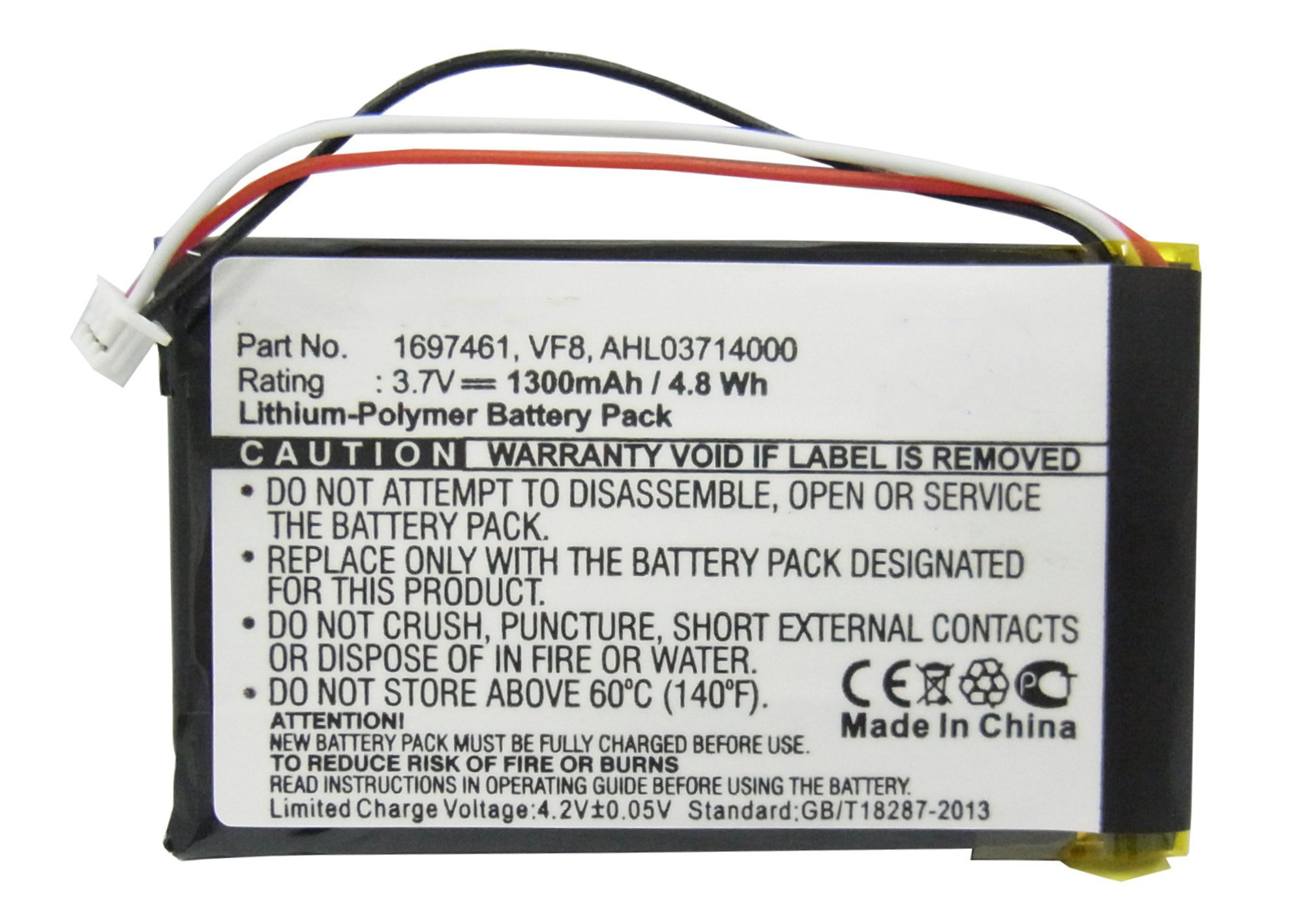 Synergy Digital GPS Battery, Compatible with TomTom 1697461 GPS Battery (Li-Pol, 3.7V, 1300mAh)