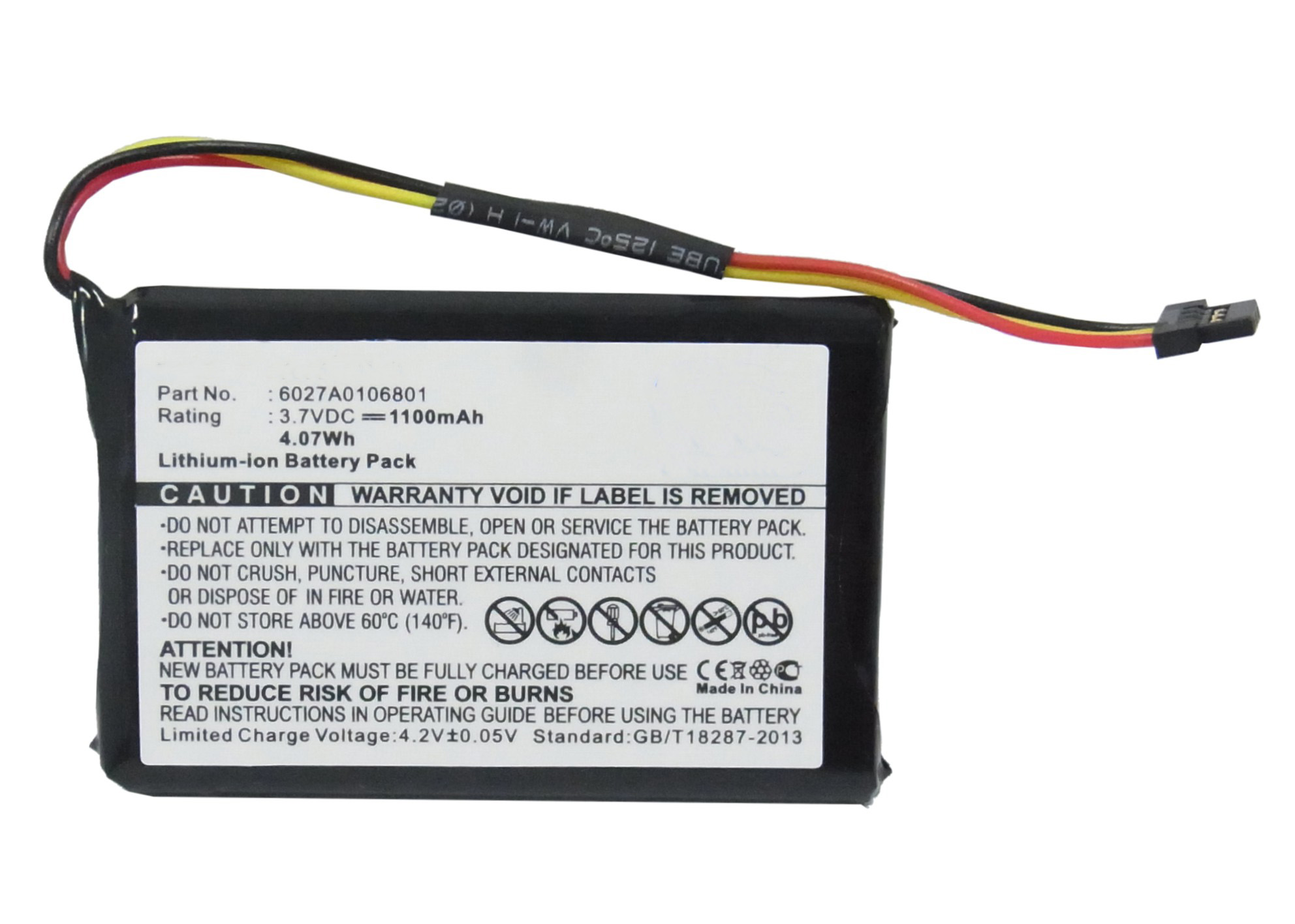 Synergy Digital GPS Battery, Compatible with TomTom 6027A0106801 GPS Battery (Li-ion, 3.7V, 1100mAh)