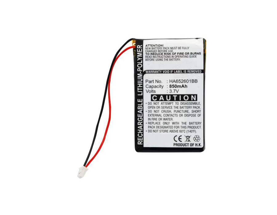 Synergy Digital GPS Battery, Compatible with Typhoon HA652601BB GPS Battery (Li-Pol, 3.7V, 850mAh)