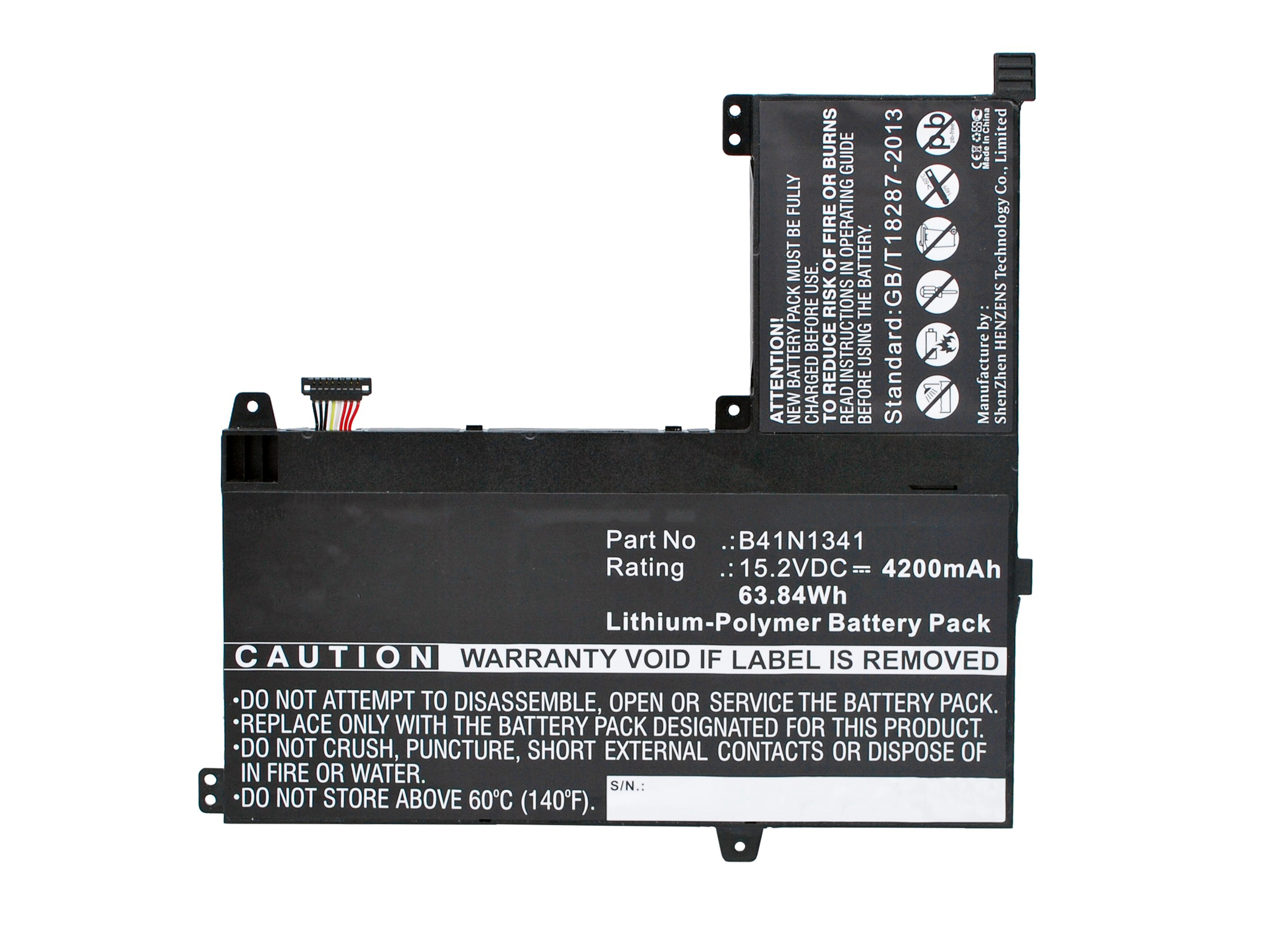 Synergy Digital Battery Compatible With Asus 0B200-00960000 Laptop Battery - (Li-Pol, 15.2V, 4200 mAh)