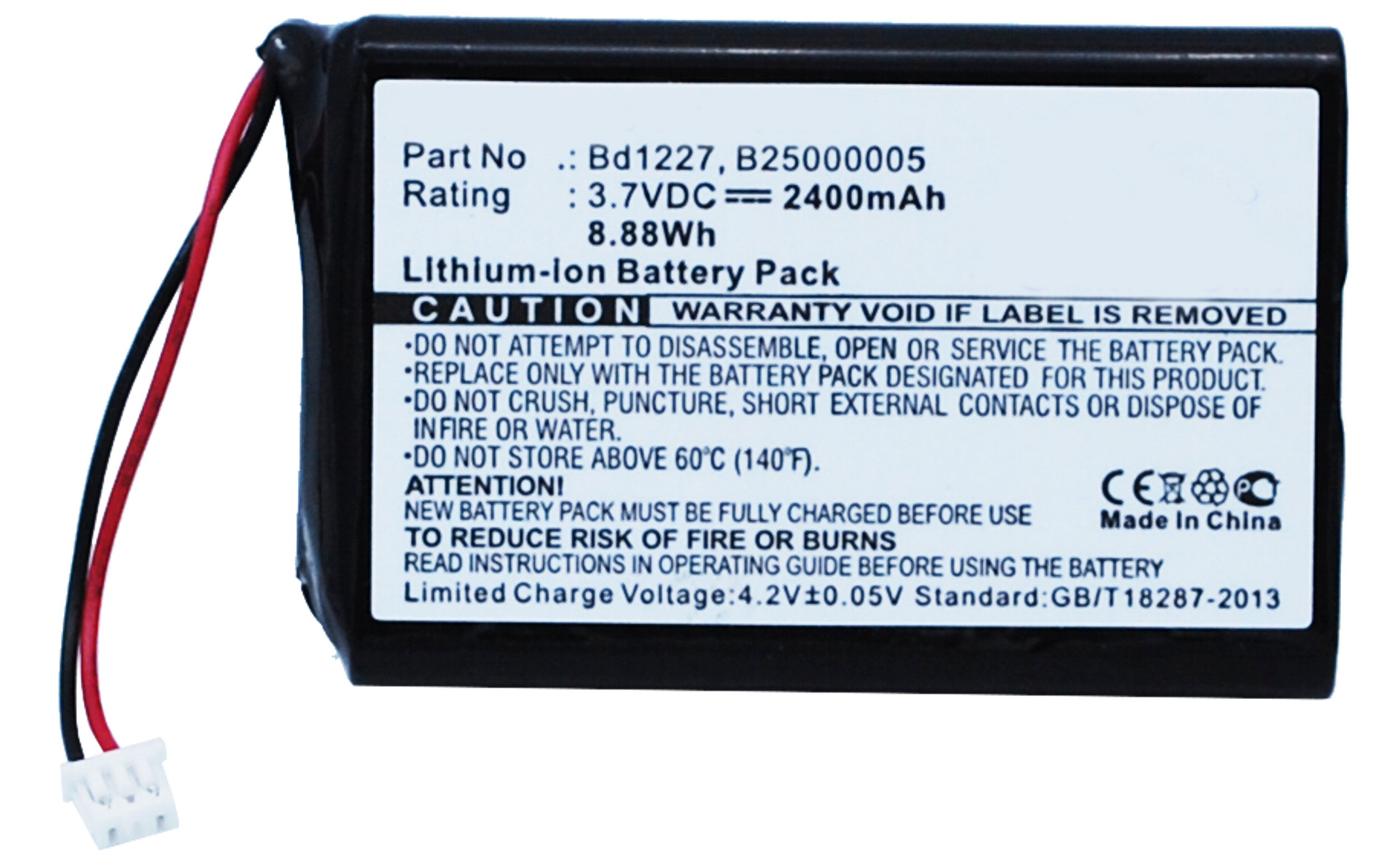 Synergy Digital Credit Card Reader Battery, Compatible with Baracoda B25000001 Credit Card Reader Battery (Li-ion, 3.7V, 2400mAh)