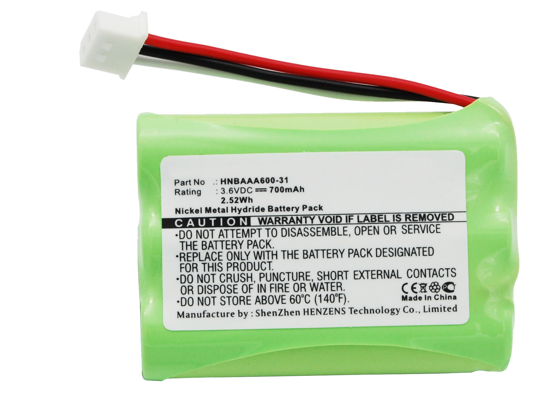 Synergy Digital Cordless Phone Battery, Compatible with Huawei HNBAAA600-31 Cordless Phone Battery (Ni-MH, 3.6V, 700mAh)