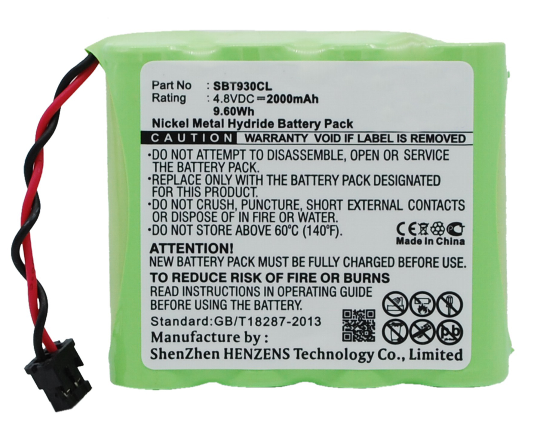 Synergy Digital Cordless Phone Battery, Compatible with Sony SPP-300 Cordless Phone Battery (Ni-MH, 4.8V, 2000mAh)