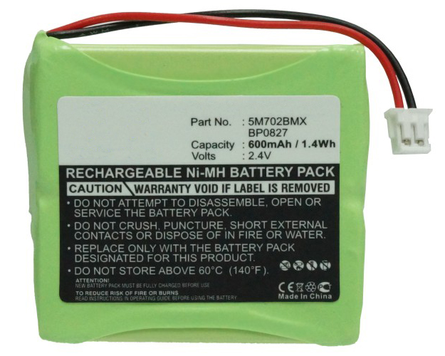 Synergy Digital Cordless Phone Battery, Compatible with GP GP0735 Cordless Phone Battery (Ni-MH, 2.4V, 600mAh)