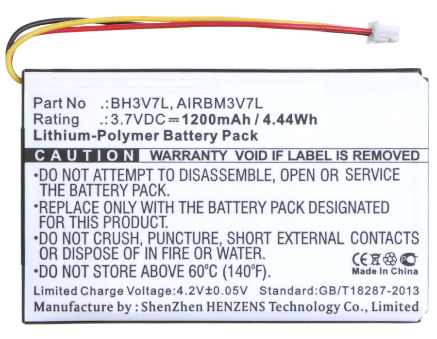 Synergy Digital Battery Compatible With Autec AIRBM3V7L Replacement Battery - (Li-Pol, 3.7V, 1200 mAh)