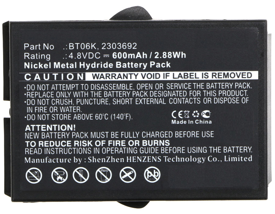 Synergy Digital Battery Compatible With IKUSI 2303692 Replacement Battery - (Ni-MH, 4.8V, 600 mAh)