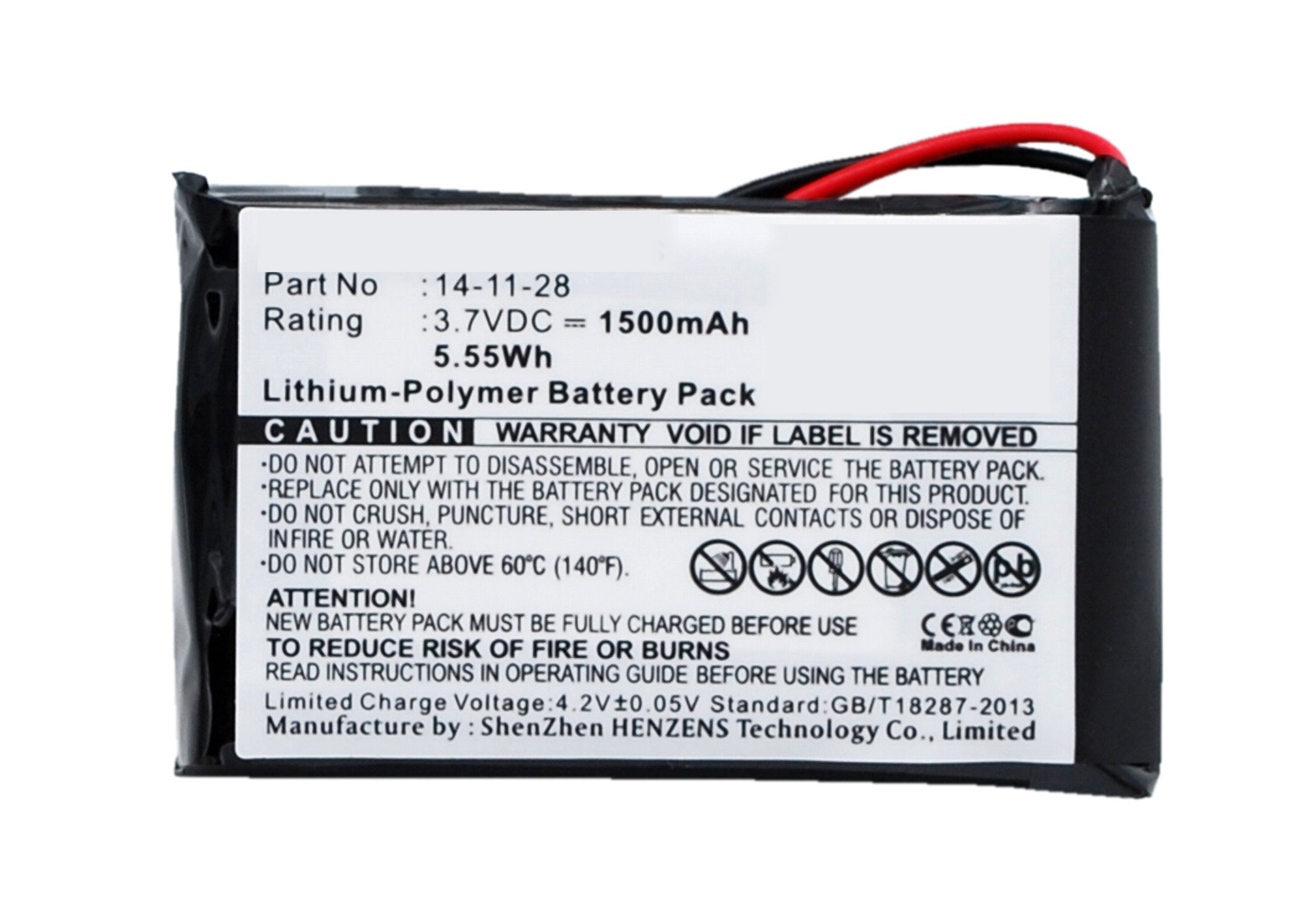 Synergy Digital Battery Compatible With Vancouver 14-11-28 Replacement Battery - (Li-Pol, 3.7V, 1500 mAh)