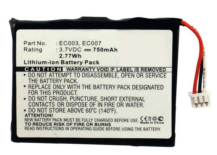 Synergy Digital Battery Compatible With Apple EC003 Replacement Battery - (Li-Ion, 3.7V, 750 mAh)