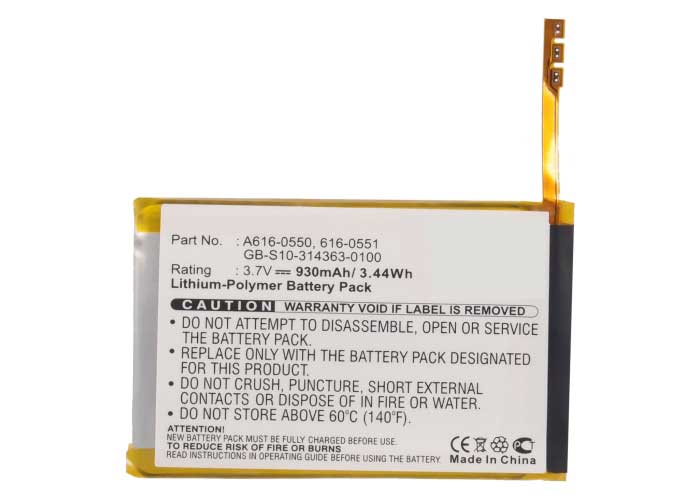 Synergy Digital Battery Compatible With Apple 616-0550 Replacement Battery - (Li-Pol, 3.7V, 930 mAh)