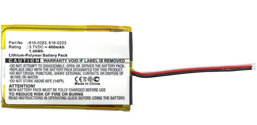 Synergy Digital Battery Compatible With Apple 616-0223 Replacement Battery - (Li-Pol, 3.7V, 400 mAh)