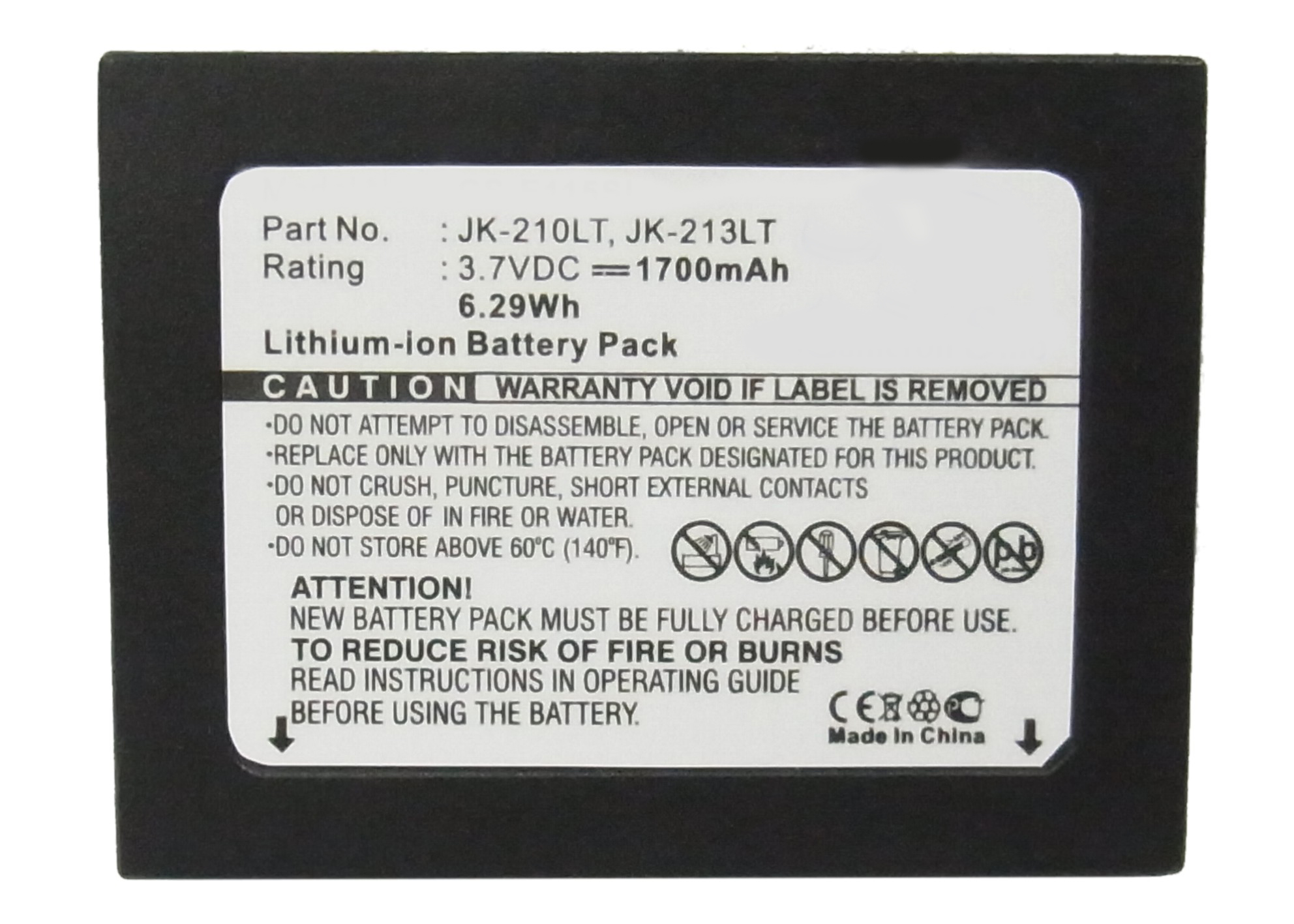 Synergy Digital PDA Battery, Compatible with Casio JK-210LT PDA Battery (Li-ion, 3.7V, 1700mAh)