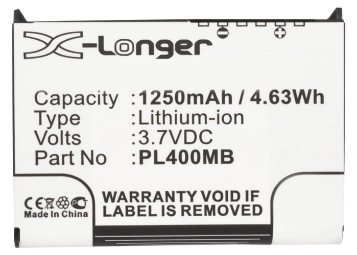 Synergy Digital PDA Battery, Compatible with Fujitsu PL400MB PDA Battery (Li-ion, 3.7V, 1250mAh)