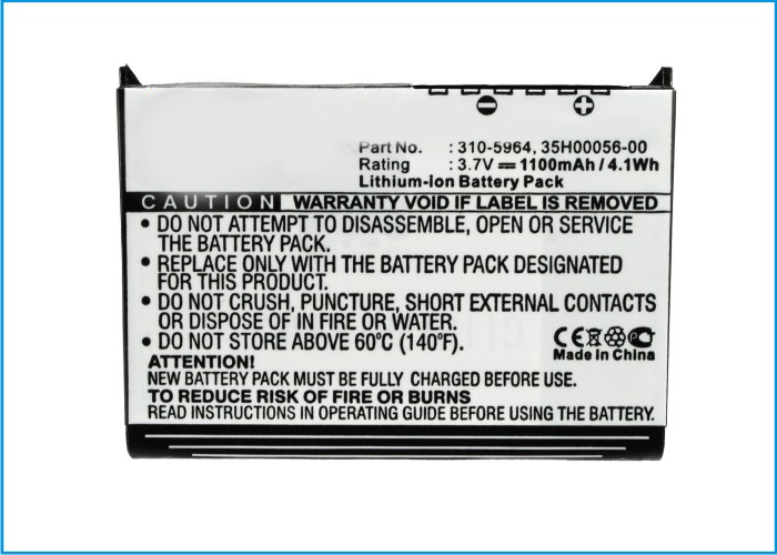 Synergy Digital PDA Battery, Compatible with DELL 310-5965 PDA Battery (Li-ion, 3.7V, 1100mAh)