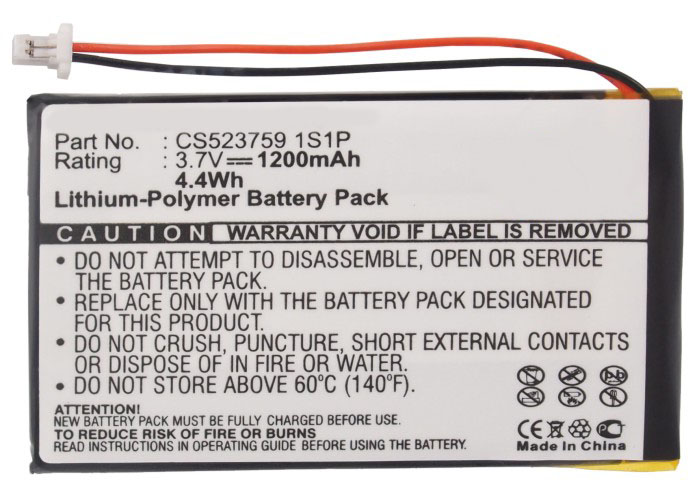 Synergy Digital Battery Compatible With Nevo CS5037591S1P Remote Control Battery - (Li-Pol, 3.7V, 1200 mAh)