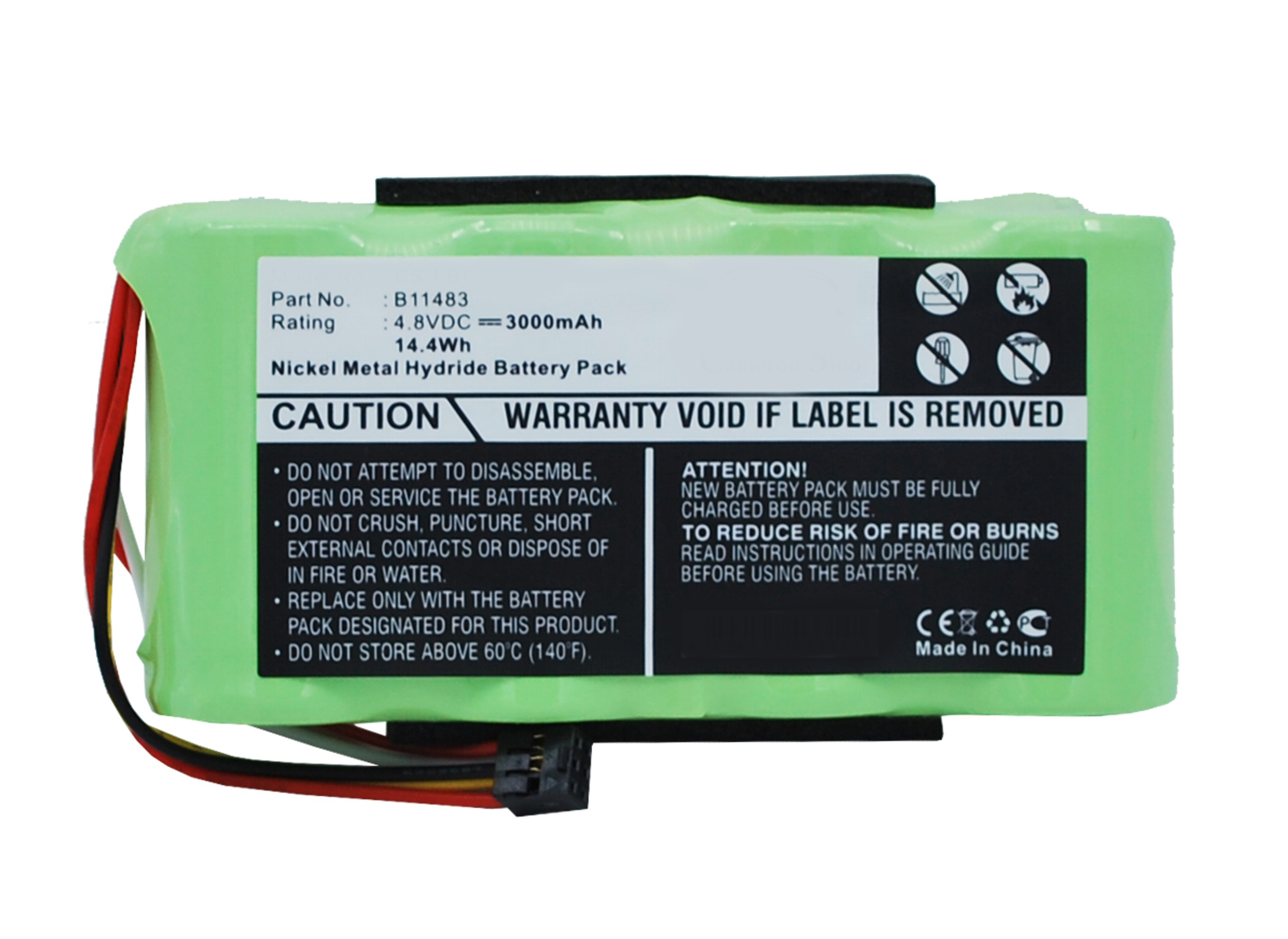 Synergy Digital Battery Compatible With Fluke B11483 Survey Battery - (Ni-MH, 4.8V, 3000 mAh)