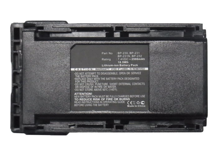 Synergy Digital 2-Way Radio Battery, Compatible with Icom BP-230 2-Way Radio Battery (Li-ion, 7.4V, 2500mAh)
