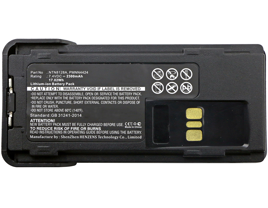 Synergy Digital 2-Way Radio Battery, Compatible with Motorola NNTN8128A 2-Way Radio Battery (Li-ion, 7.4V, 2300mAh)