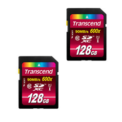 2 x 128GB Secure Digital Class 10 Extreme Capacity (SDXC) Memory Card