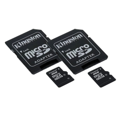 2 x 8GB microSDHC Memory Card with SD Adapter (2 Pack)