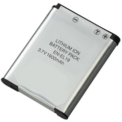 EN-EL19 Lithium-Ion Battery - Rechargeable High Capacity (1000 mAh 3.7V) - replacement for Nikon EN-EL19 Battery