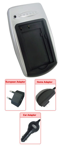 Battery Charger - for Sony NP-F and NP-FM Series Batteries (110/220v) with 12v DC Car Adapter