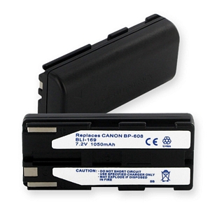 BLI-169 Li-Ion Battery - Rechargeable Ultra High Capacity (Li-Ion 7.2V 950mAh) - Replacement For Canon BP-608 Digital Camera Battery