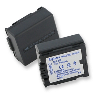 BLI-230 Li-Ion Battery - Rechargeable Ultra High Capacity (Li-Ion 7.2V 700mAh) - Replacement For Panasonic CGA-DU07 Camcorder Battery