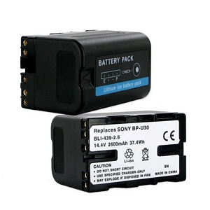 BLI-439-2.6 LI-ION Battery - Rechargeable Ultra High Capacity (LI-ION 14.4V 2600mAh) - Replacement For Sony BP-U30 Digital Camera Battery