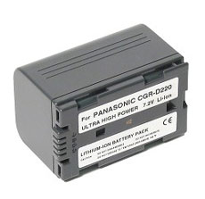 Replacement for the Panasonic CGR-D16 Camcorder Battery - Lithium-Ion Battery Pack (7.2v, 2400mAh)