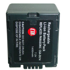 CTA Lithium-Ion (Li-ion) Battery - Replacement for the Panasonic CGA-DU14 Battery
