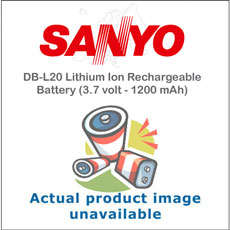 Sanyo DB-L20 Lithium Rechargeable Battery (7.2 volt - 720 mAh)
