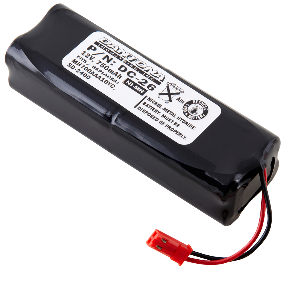 DC-26 Ultra High Capacity (Ni-MH, 12V, 750 mAh) Battery - Replacement for Kinetic - MH700AAA10YC, SportDOG - 650-053, Interstate - NC1547 Batteries