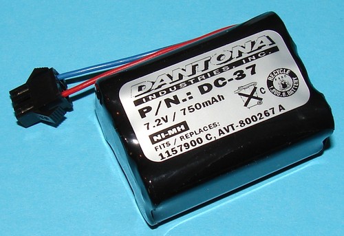DC-37 Ultra High Capacity (Ni-MH, 7.2V, 750 mAh) Battery - Replacement for Tritronics - 1157900-C Batteries
