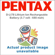 Pentax D-LI78 Lithium Ion Rechargeable Battery (3.7 volt - 680 mAh)