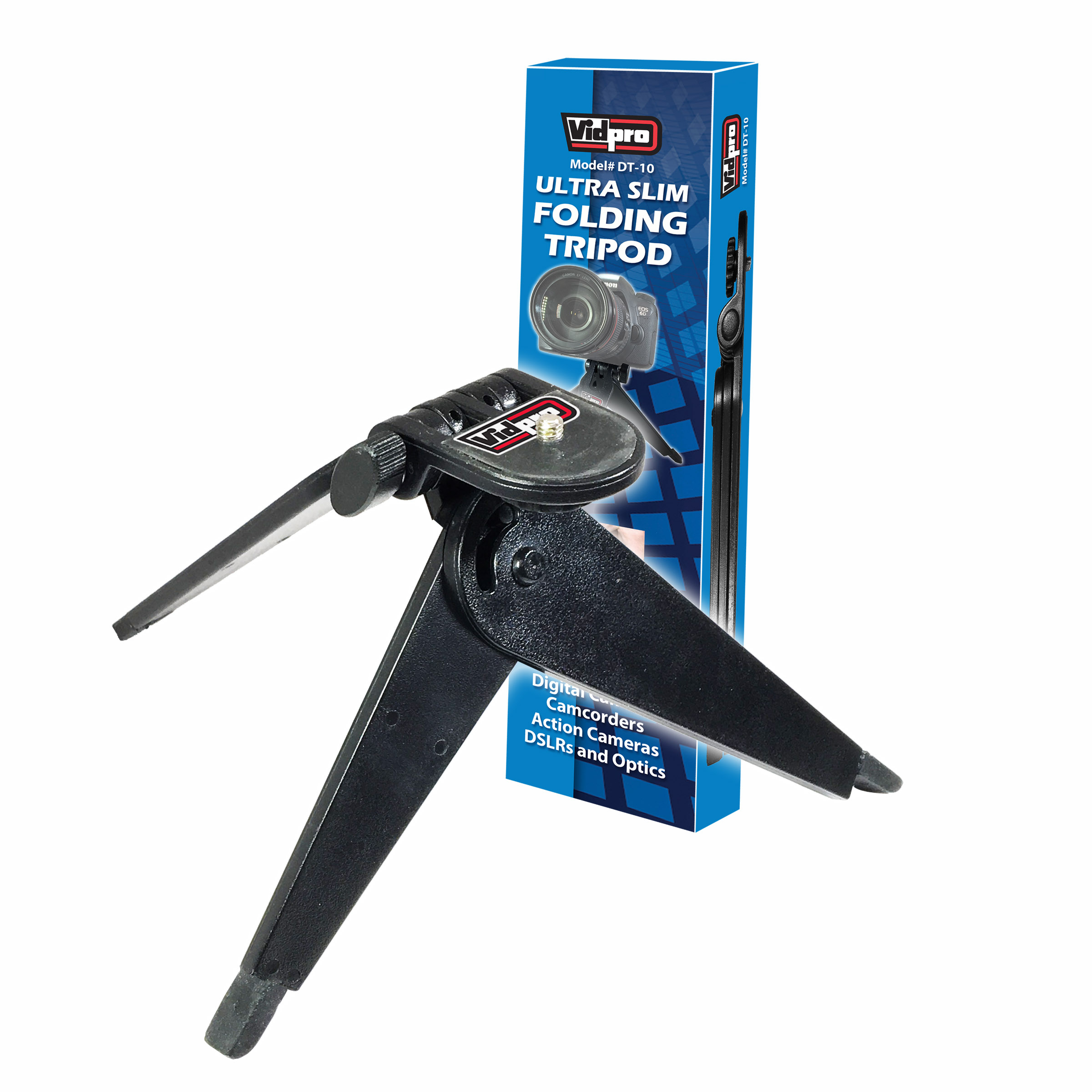 Vivitar DVR 380 Camcorder Tripod Folding Table-Top Tripod for Compact Digital Cameras and Camcorders Approx 5 H