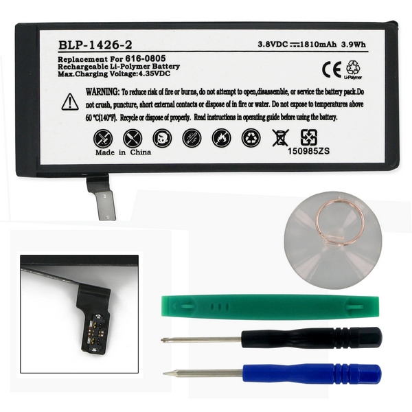 BLP-1426-2 Li-Pol Battery - Rechargable Ultra High Capacity (Li-Pol 3.8V 1810 mAh) - Replacement For Apple iPhone 6 Cellphone Battery- Installation Tools Included