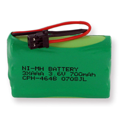 EM-CPH-464B - Ni-MH 1X3AAA/B, 3.6 Volt, 700 mAh, Ultra Hi-Capacity Battery - Replacement Battery for Rechargeable Cordless Phone Battery