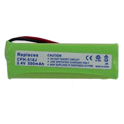 EM-CPH-518J - Ni-MH, 2.4 Volt, 500 mAh, Ultra Hi-Capacity Battery - Replacement Battery for VTECH 89-1348-01-00 Cordless Phone Battery