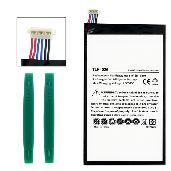 TLP-026 Li-Pol Battery - Rechargeable Ultra High Capacity (Li-Pol 3.8V 4450 mAh) - Replacement For Samsung T-4450E Battery - Installation Tools Included