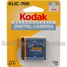 Kodak KLIC-7001 Lithium Ion Rechargeable Battery (3.7 volt - 720 mAh)