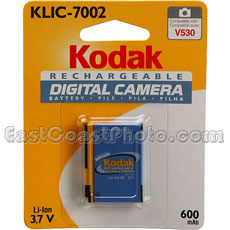 Kodak KLIC-7002 Lithium Ion Rechargeable Battery (3.7 volt - 600 mAh)