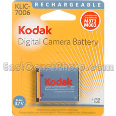 Kodak KLIC-7006 Lithium Ion Rechargeable Battery (3.7 volt - 800 mAh)