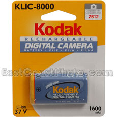 Kodak KLIC-8000 Lithium Ion Rechargeable Battery (3.7 volt - 1600 mAh)