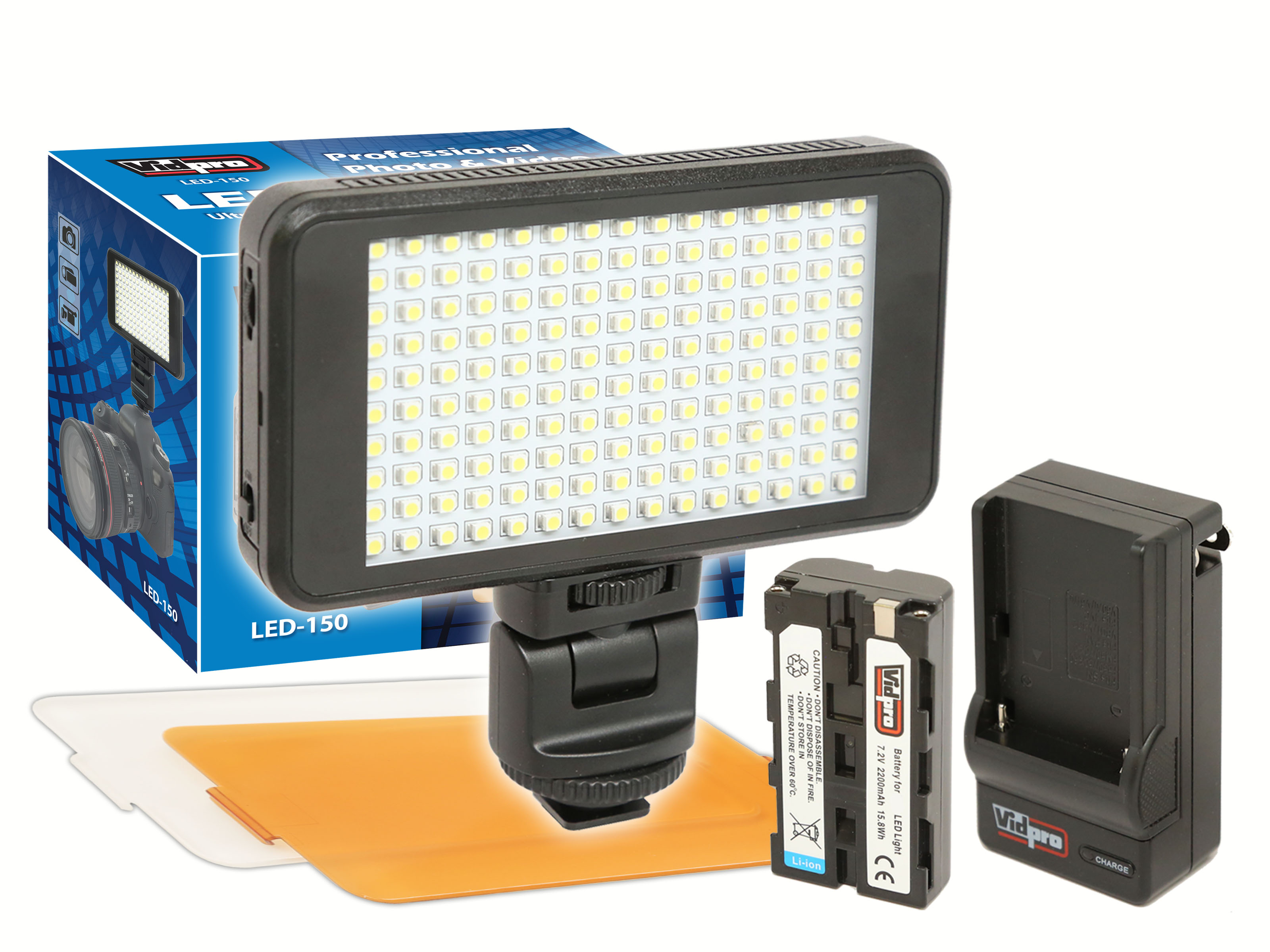 Vidpro Ultra-Slim LED-150 Video and Photo LED Light Kit