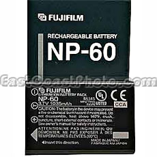 Fuji NP-60 Lithium Ion Rechargeable Battery (3.7 volt - 710 mAh)